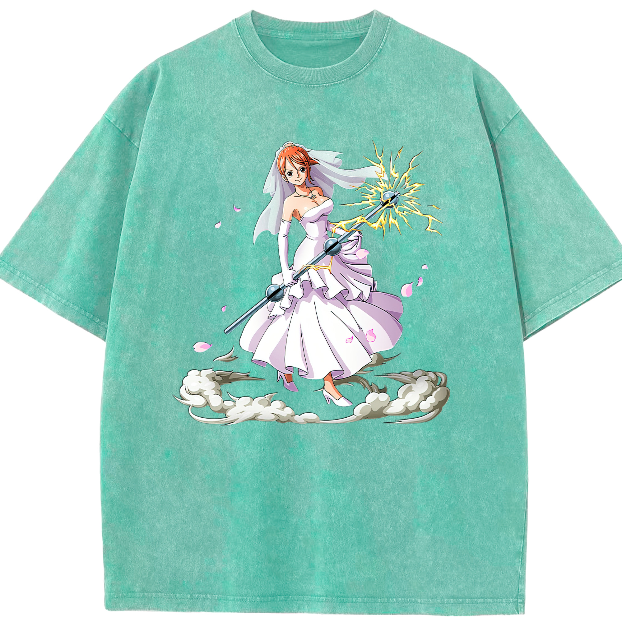 ワンピース ナミ ONE PIECE Nami 綿100% ヴィンテージ風 半袖Tシャツ（フロントプリント）